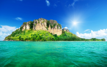 Картинка природа тропики небо лето пейзаж озеро лес