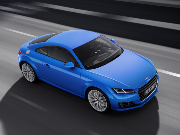 Обои картинки фото автомобили, audi, tt, coupе, 2014, синий