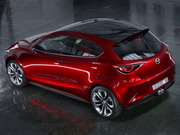 Обои картинки фото автомобили, mazda, hazumi, concept, 2014, красный