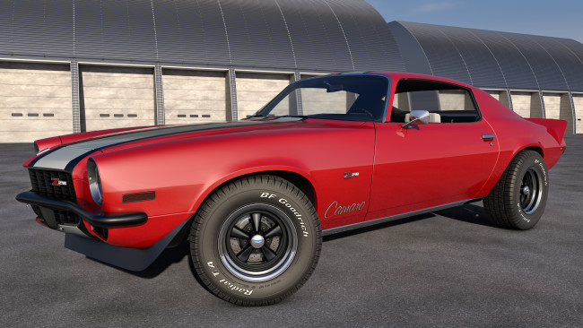 Обои картинки фото автомобили, 3д, 1970, chevrolet, camaro, z28