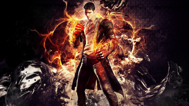 Обои картинки фото видео игры, devil may cry 4, eryx, данте, кулаки, dante, wallpaper, dmc, devil, may, cry, 5, demon