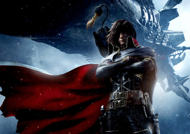 Обои картинки фото space pirate captain harlock, мультфильмы, космический, пират, харлок