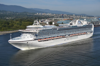 Картинка crown+princess корабли лайнеры лайнер круизный