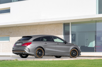 Картинка автомобили mercedes-benz orange art package sports brake amg shooting tic 250 4ma cla 2015г x117