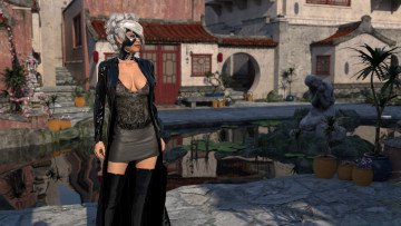 Картинка 3д+графика люди+ people маска фон взгляд девушка