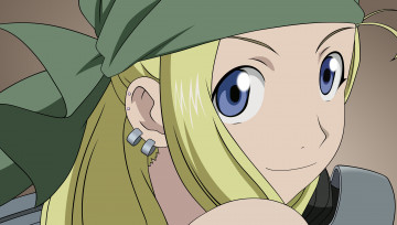 Картинка аниме fullmetal+alchemist бандана лицо fullmetal alchemist winry rockbell взгляд