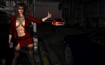 Картинка 3д+графика люди+ people фон взгляд девушка очки