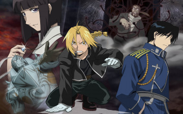 Картинка аниме fullmetal+alchemist edward elric alphonse fullmetal alchemist персонажи roy mustang lyra