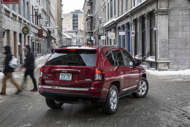 Обои картинки фото автомобили, jeep, вышневый, mk, compass, 2015г, high, altitude