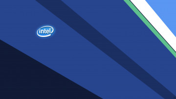 Картинка компьютеры intel фон логотип