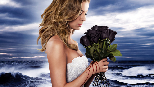 Обои картинки фото revenge, кино фильмы, revenge , сериал, девушка, взгляд, фон