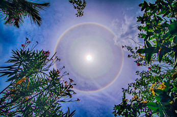 Картинка солнечное+гало природа пейзажи солнце гало небо облака радуга пейзаж