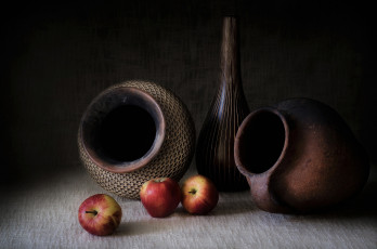 Картинка еда натюрморт яблоки кувшин