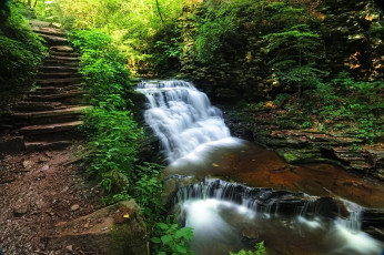 Картинка природа водопады водопад река камни
