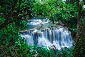 Картинка природа водопады водопад река камни