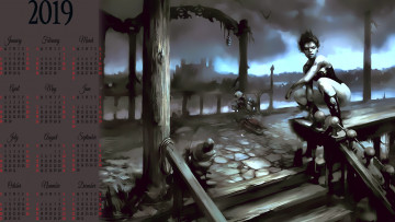 Картинка календари фэнтези мертвец девушка
