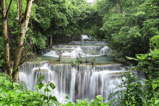 Обои картинки фото природа, водопады, водопад, река, камни