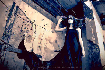 Картинка календари фэнтези девушка маска стена calendar 2020