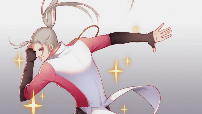 Обои картинки фото аниме, yuri on ice, юрий, на, льду