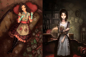 Картинка видео+игры alice +madness+returns алиса диван игрушки кабинет