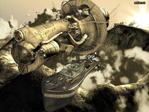 Картинка фэнтези космические корабли звездолеты станции