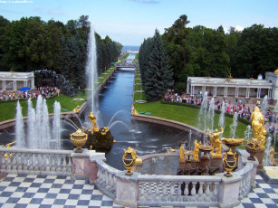 Картинка петергоф нижний парк лето 2005 города санкт петербург россия