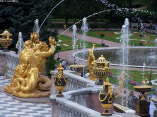 Картинка петергоф нижний парк лето 2005 города санкт петербург россия