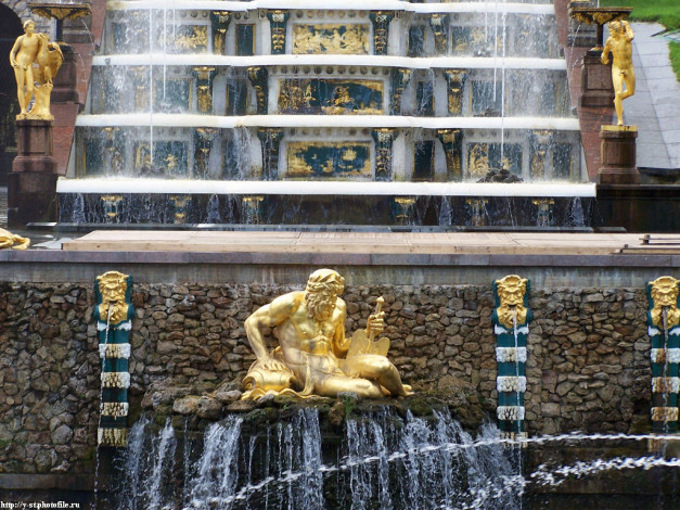 Обои картинки фото петергоф, нижний, парк, лето, 2005, города, санкт, петербург, россия