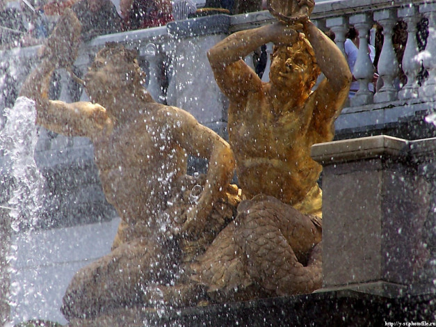 Обои картинки фото петергоф, нижний, парк, лето, 2005, города, санкт, петербург, россия