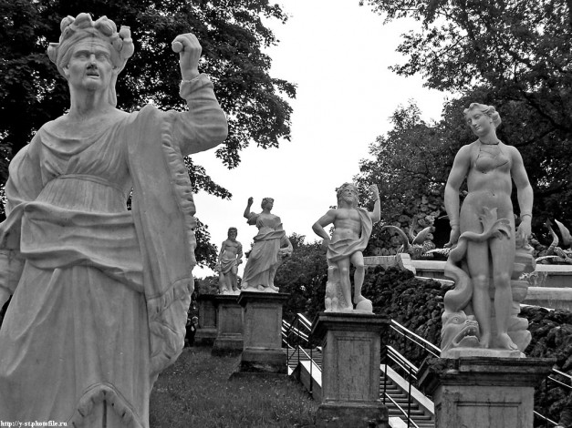 Обои картинки фото петергоф, нижний, парк, лето, 2005, города, санкт, петербург, россия