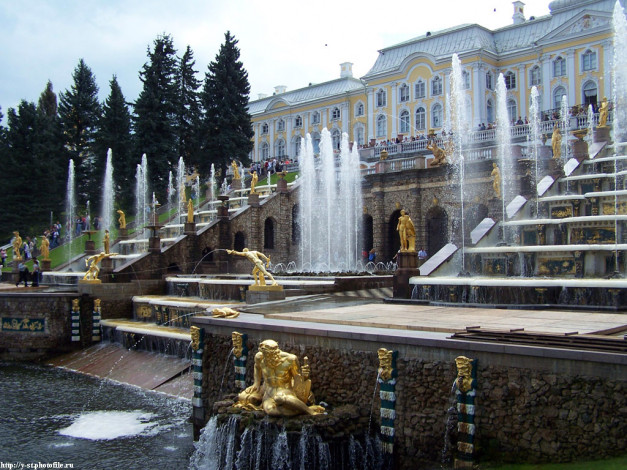 Обои картинки фото петергоф, нижний, парк, лето, 2005, города, санкт, петербург, россия