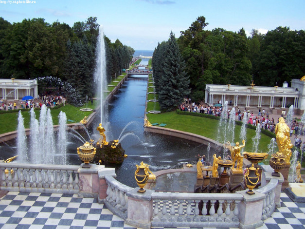 Обои картинки фото петергоф, нижний, парк, лето, 2005, города, санкт, петербург, россия