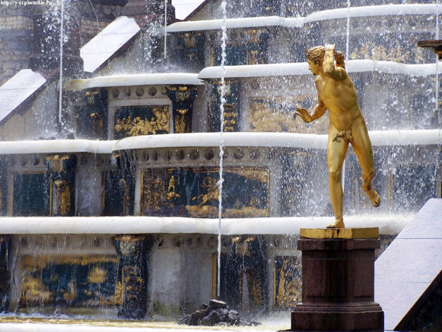 Обои картинки фото петергоф, нижний, парк, лето, 2005, города, санкт, петербург, россия