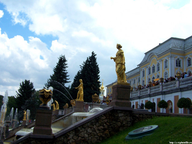 Обои картинки фото петергоф, нижний, парк, лето, 2005, города, санкт, петербург, россия