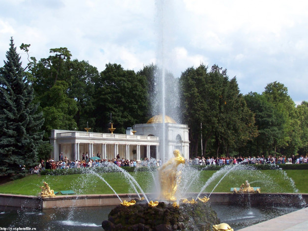 Обои картинки фото петергоф, нижний, парк, лето, 2005, города, санкт, петербург, россия