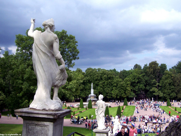 Обои картинки фото петергоф, нижний, парк, лето, 2005, города, санкт, петербург, россия