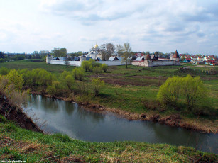 Картинка суздаль покровский монастырь река каменка города православные церкви монастыри