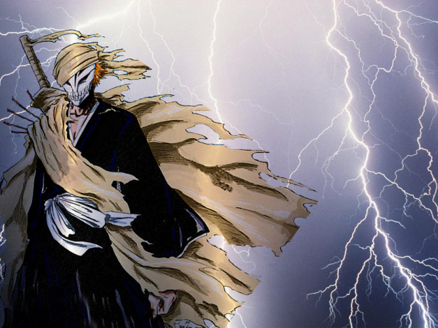 Обои картинки фото hollow, ichigo, аниме, bleach