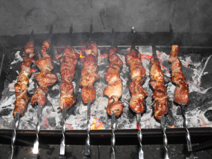 обоя еда, шашлык, барбекю