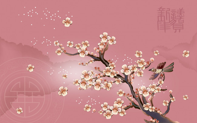 Обои картинки фото рисованные, цветы