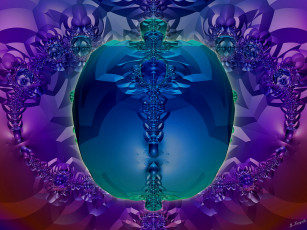 Картинка 3д графика fractal фракталы узор