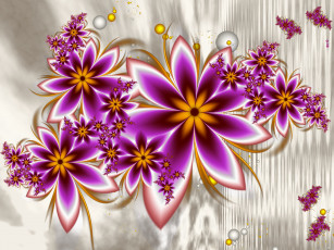 Картинка 3д графика flowers цветы фон узор лепестки