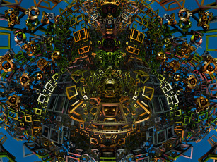 Картинка 3д графика fractal фракталы фон узор цвета