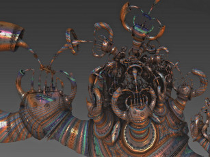 Картинка 3д графика fractal фракталы фон узор цвета