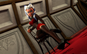 Картинка 3д графика creatures существа девушка комната