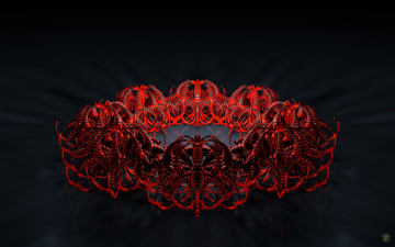 Картинка 3д графика fractal фракталы фон цвета узор