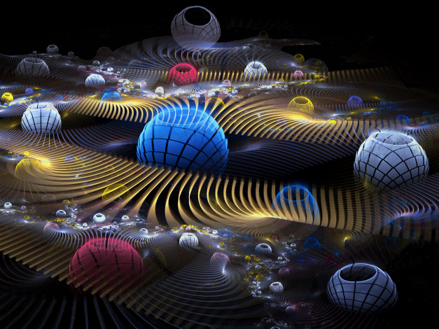 Обои картинки фото 3д, графика, fractal, фракталы, цвета, узор, фон