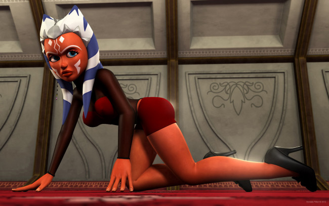 Обои картинки фото 3д, графика, creatures, существа, девушка, комната