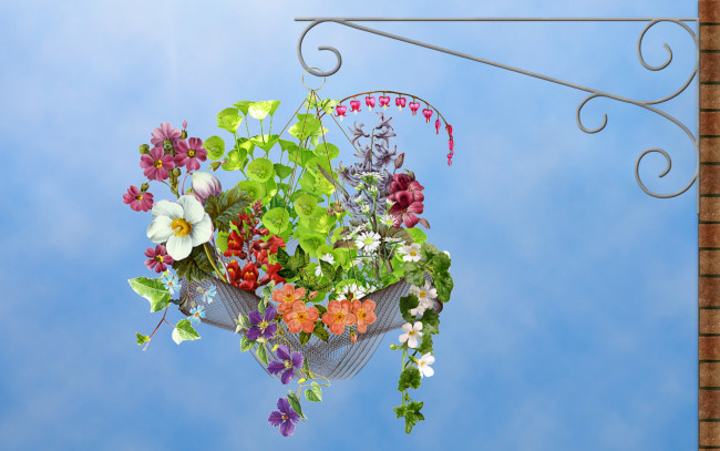 Обои картинки фото 3д, графика, flowers, цветы, фон, узор, цвета