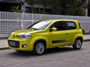 обоя автомобили, fiat, 3-door, vivace, uno, желтый